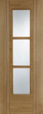 Internal Pre-Finished Oak Capri 3 Light Glazed Door